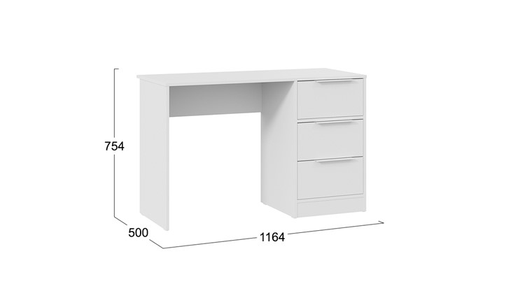 Письменный стол Марли Тип 1 (Белый) в Губкинском - изображение 5