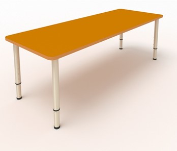 Стол детский 2-местный  (по одну сторону столешн.) СДО-2 (0-3) оранжевый в Губкинском