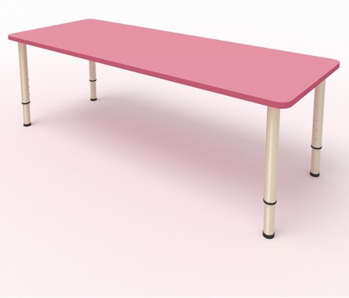 Стол детский 2-местный  (по одну сторону столешн.) СДО-2 (0-3) розовый в Лабытнанги - изображение