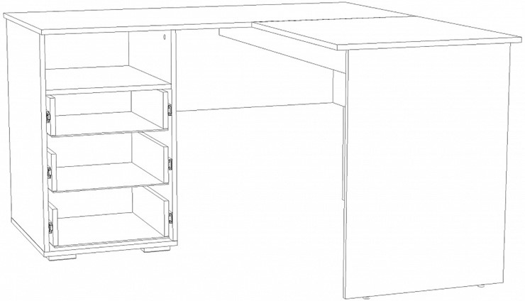 Письменный стол Банни НМ 041.41, Меренга/Бисквит/Белый/Дуб сонома в Губкинском - изображение 2