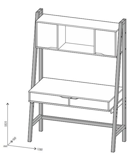 Детский стол высокий POLINI Kids Mirum 1445 Серый в Надыме - изображение 2