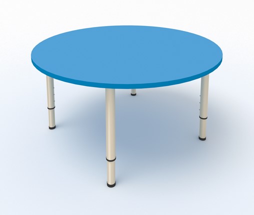 Стол в детскую круглый ЛДСП Мраморный синий в Салехарде - изображение