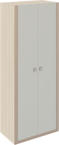 Шкаф двухстворчатый Глэдис М22 (Шимо светлый/Белый текстурный) в Салехарде