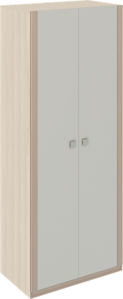 Шкаф двухстворчатый Глэдис М22 (Шимо светлый/Белый текстурный) в Салехарде - изображение