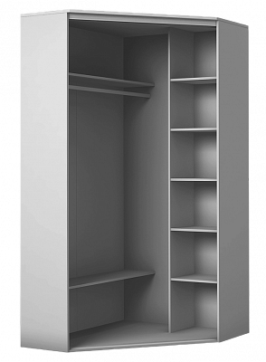 Шкаф угловой 2300х1103, ХИТ У-23-4-66-09, Орнамент, 2 зеркала, белая шагрень в Лабытнанги - изображение 1