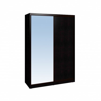 Шкаф 2-х створчатый 1600 Домашний Зеркало/ЛДСП, Венге в Лабытнанги - изображение