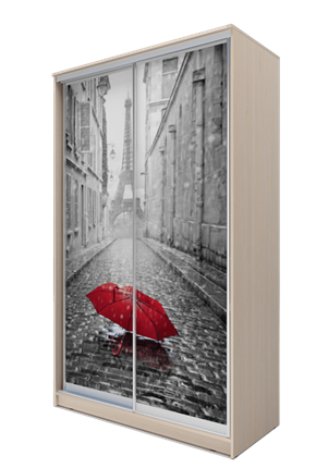 Шкаф 2-х дверный 2300х1500х420, Париж, зонтик ХИТ 23-4-15-77-02 Дуб Млечный в Салехарде - изображение