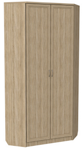 Шкаф распашной 401 угловой со штангой, цвет Дуб Сонома в Салехарде - предосмотр