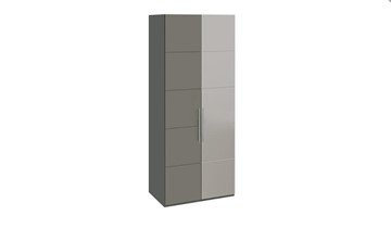 Шкаф распашной Наоми с 1 зеркальной правой дверью, цвет Фон серый, Джут СМ-208.07.04 R в Губкинском