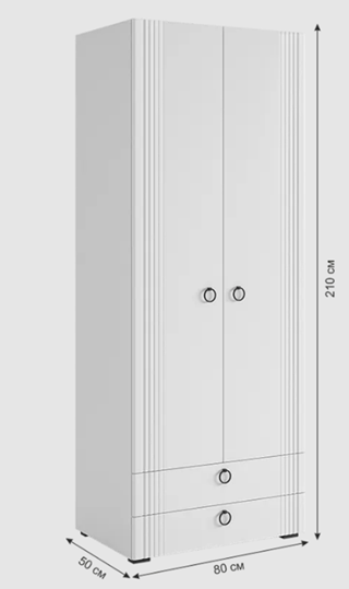 Шкаф распашной Ева 103.01 (белое дерево/белый матовый) в Салехарде - изображение 10