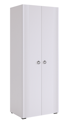Шкаф распашной Ева 104.01 (белое дерево/белый матовый) в Салехарде - изображение