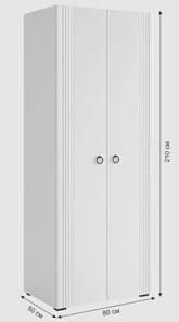 Шкаф распашной Ева 104.01 (белое дерево/белый матовый) в Салехарде - предосмотр 8