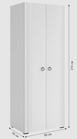 Шкаф распашной Ева 104.01 (белое дерево/белый матовый) в Салехарде - изображение 8