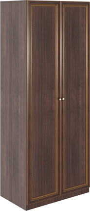 Шкаф двухдверный Беатрис М02 (Орех Гепланкт) в Салехарде - изображение