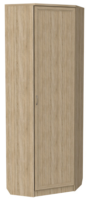 Шкаф распашной 402 угловой со штангой, цвет Дуб Сонома в Ноябрьске - изображение
