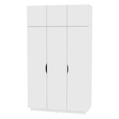 Распашной шкаф Аврора (H21) 2322х1351х540 Белый в Салехарде - изображение