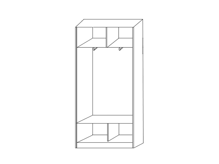 Шкаф 2-х створчатый 2200х1200х420 с одним зеркалом ХИТ 22-4-12/2-15 Дуб Млечный в Лабытнанги - изображение 1