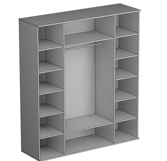 Шкаф четырехдверный Twist, 2 зеркала, (Tw-ШО-04 2г/2зр) в Салехарде - изображение 1