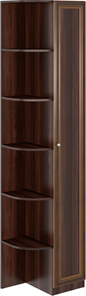 Угловой шкаф-стеллаж Беатрис М14 правый (Орех Гепланкт) в Надыме