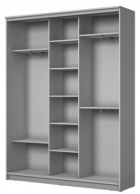 Шкаф 3-х дверный Хит-24-4-18-777-22, 2400х1770х420, Бетон Белый в Салехарде - изображение 1