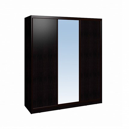 Шкаф 2000 Домашний Зеркало/ЛДСП, Венге в Салехарде - изображение