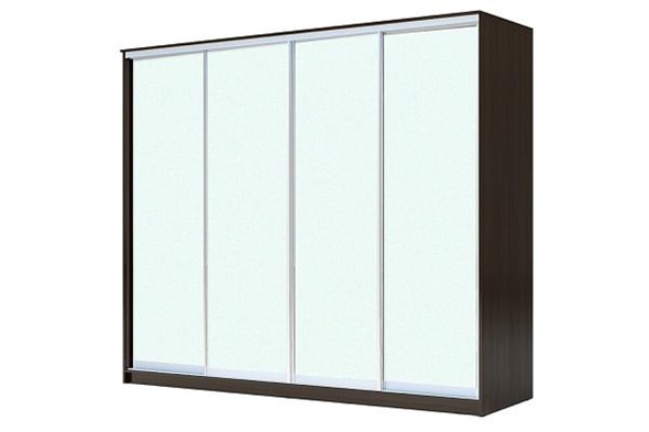 Шкаф 4-х створчатый ХИТ 22-4-24/2-8888, с матовым стеклом, Венге в Салехарде - изображение