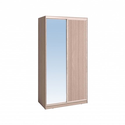 Шкаф 1200 Домашний Зеркало/ЛДСП, Ясень шимо светлый в Лабытнанги - изображение