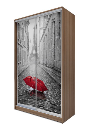 Шкаф 2-х дверный 2400х1200х620, Париж, зонтик ХИТ 24-12-77-02 Ясень Шимо Темный в Салехарде - изображение