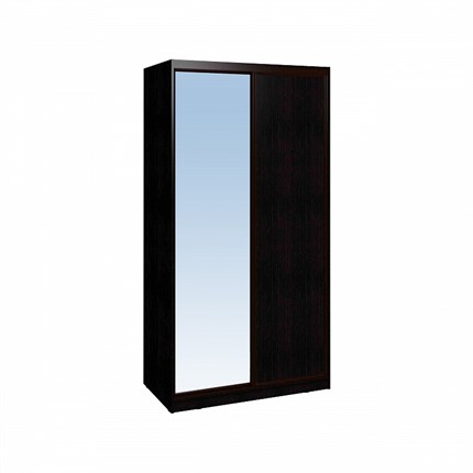 Шкаф 2-х дверный 1200 Домашний Зеркало/ЛДСП, Венге в Лабытнанги - изображение