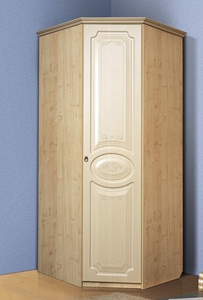 Распашной шкаф угловой Ивушка-5, цвет Дуб беленый в Надыме - изображение