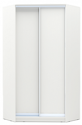 Шкаф-купе угловой 2200х1103х1103, ХИТ У-22-4-11, белая шагрень в Губкинском - изображение