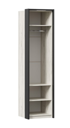 Шкаф одностворчатый Техно с паспарту, Дуб крафт белый в Надыме - изображение 2