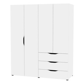 Шкаф четырехдверный Astrid H280 (Белый) в Новом Уренгое
