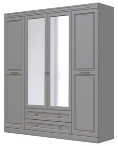 Шкаф четырехдверный в спальню Олимп ШР-4 (антрацит) 2 зеркала в Муравленко
