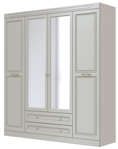 Шкаф четырехдверный в спальню Олимп ШР-4 (Фисташковый) 2 зеркала в Лабытнанги