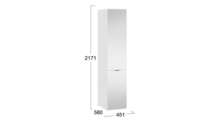 1-створчатый шкаф  Глосс СМ-319.07.112 (Белый глянец) в Салехарде - изображение 1