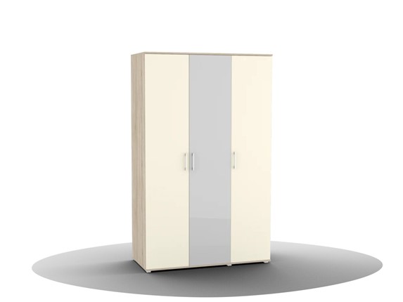 Шкаф для одежды Silvia, ШО-03 (2г/1зр), цвет фасада слоновая кость в Салехарде - изображение