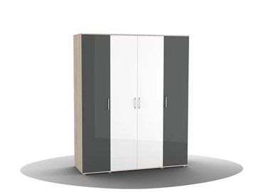 Шкаф для одежды Silvia, ШО-04 (2г/2зр), цвет фасада антрацит в Салехарде - предосмотр