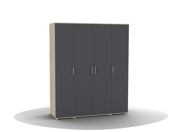 Шкаф для одежды Silvia, ШО-04 (г), цвет фасада антрацит в Салехарде - изображение