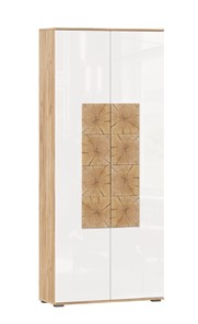 Шкаф двухстворчатый Фиджи с декоративными накладками 659.310, Дуб Золотой/Белый в Надыме