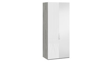 Шкаф для одежды Эмбер СМ-348.07.005 R (Дуб Гамильтон/Белый глянец) в Лабытнанги