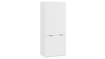 2-створчатый шкаф Глосс СМ-319.07.211 (Белый глянец/Стекло) в Лабытнанги