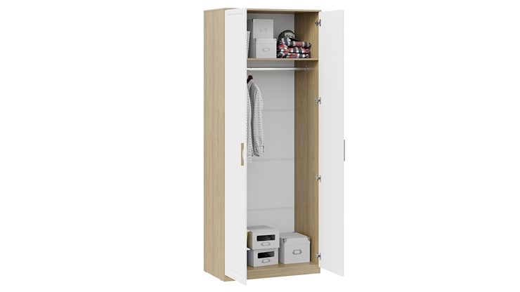Шкаф для одежды Сэнди (Вяз благородный/Белый) в Салехарде - изображение 1