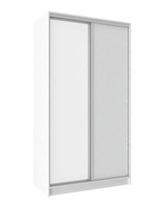 Шкаф 1200 Домашний Зеркало/ЛДСП, Белый в Салехарде