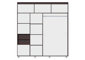 Шкаф 2-х дверный Комфорт №12 2.0 с фигурными зеркалами, Ясень анкор светлый в Салехарде - предосмотр 1