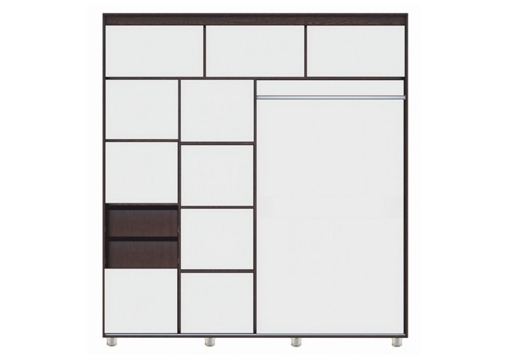 Шкаф 2-х створчатый Комфорт №12 2.0 с фигурными зеркалами, Дуб сонома в Салехарде - изображение 1