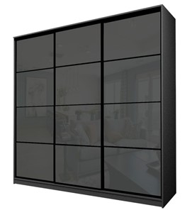 Шкаф MAX МШ-25-6-27/2-222, Профиль Черный/Цвет Серый/Oraclal темно-серый в Салехарде