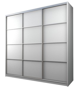 Шкаф 3-х дверный MAX МШ-27-6-24-111, Профиль Серебро/Цвет Белый в Салехарде