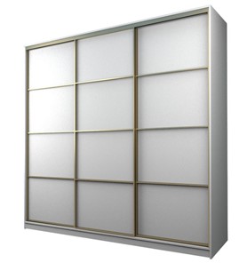 Шкаф 3-х дверный MAX МШ-27-6-24-111, Профиль Золото/Цвет Белый в Лабытнанги