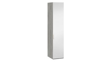 Шкаф для белья Эмбер правый СМ-348.07.002 R (Дуб Гамильтон/Белый глянец) в Лабытнанги